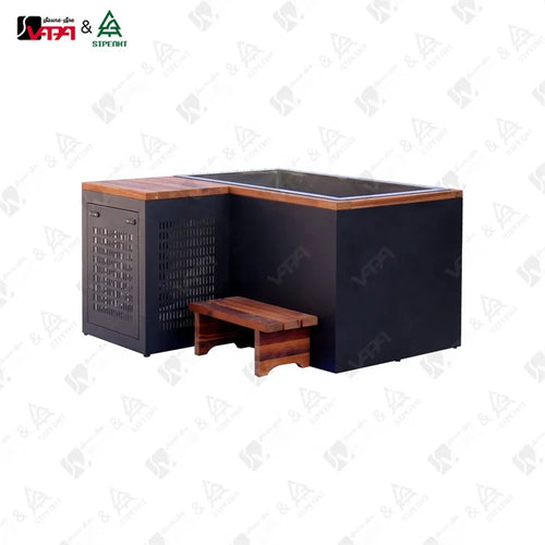 Custom Cold Water Bathtub L-Shaped 2-Person Alfresco Outdoor Living Australia
