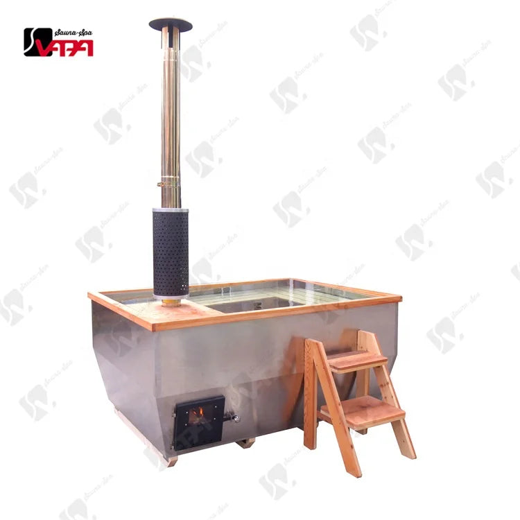 Designer Wood-Burning Hot Tub Stainless Steel Alfresco Outdoor Living Australia