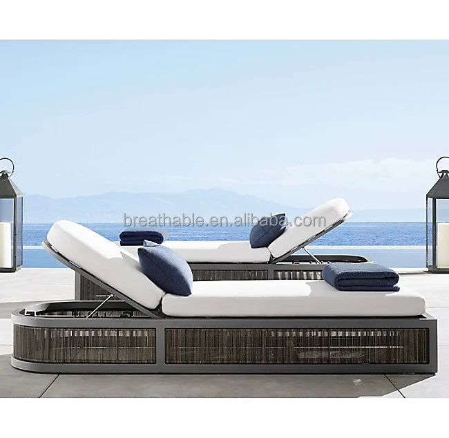 Designer Outdoor Sun Lounger Contemporary Rattan Alfresco Outdoor Living Australia