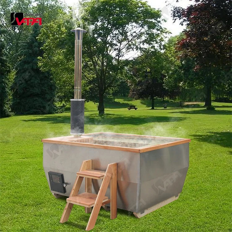 Wood-Burning Hot Tub Stainless Steel Alfresco Outdoor Living Australia