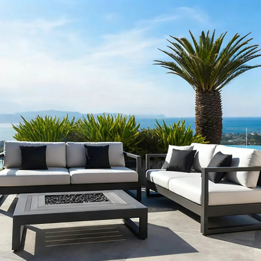 Luxury Garden Sofa Set Aluminum Sofa Contemporary Alfresco Outdoor Living Australia