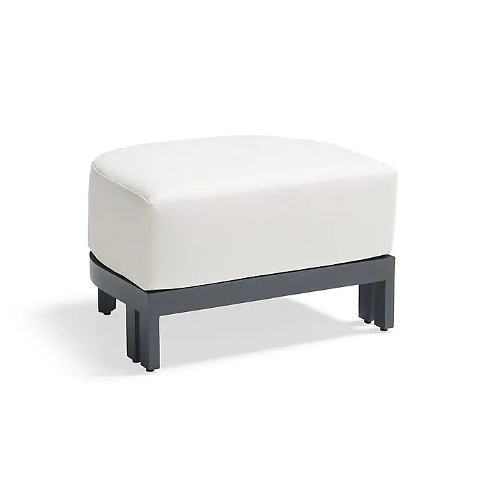 Aluminum Ottoman Stool Modern Powder Coated Alfresco Outdoor Living Australia