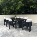 Dining Table Set Contemporary Woven Rope Alfresco Outdoor Living Australia