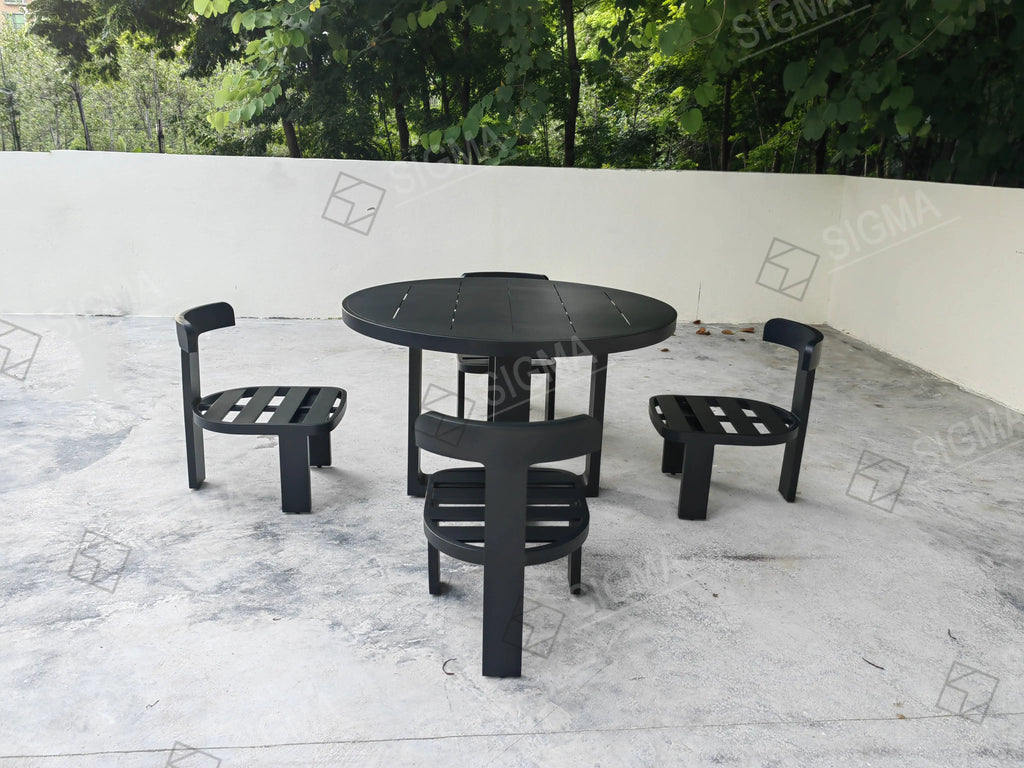 Custom Aluminum Outdoor Dining Set Modern Weatherproof Alfresco Outdoor Living Australia