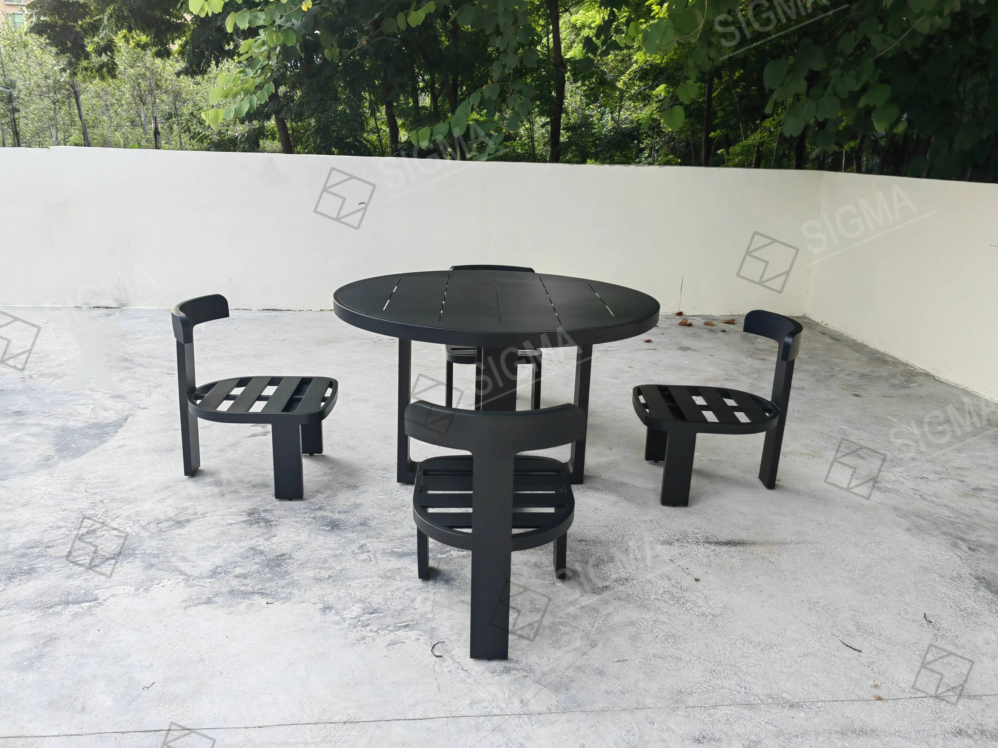 Custom Aluminum Outdoor Dining Set Modern Weatherproof Alfresco Outdoor Living Australia
