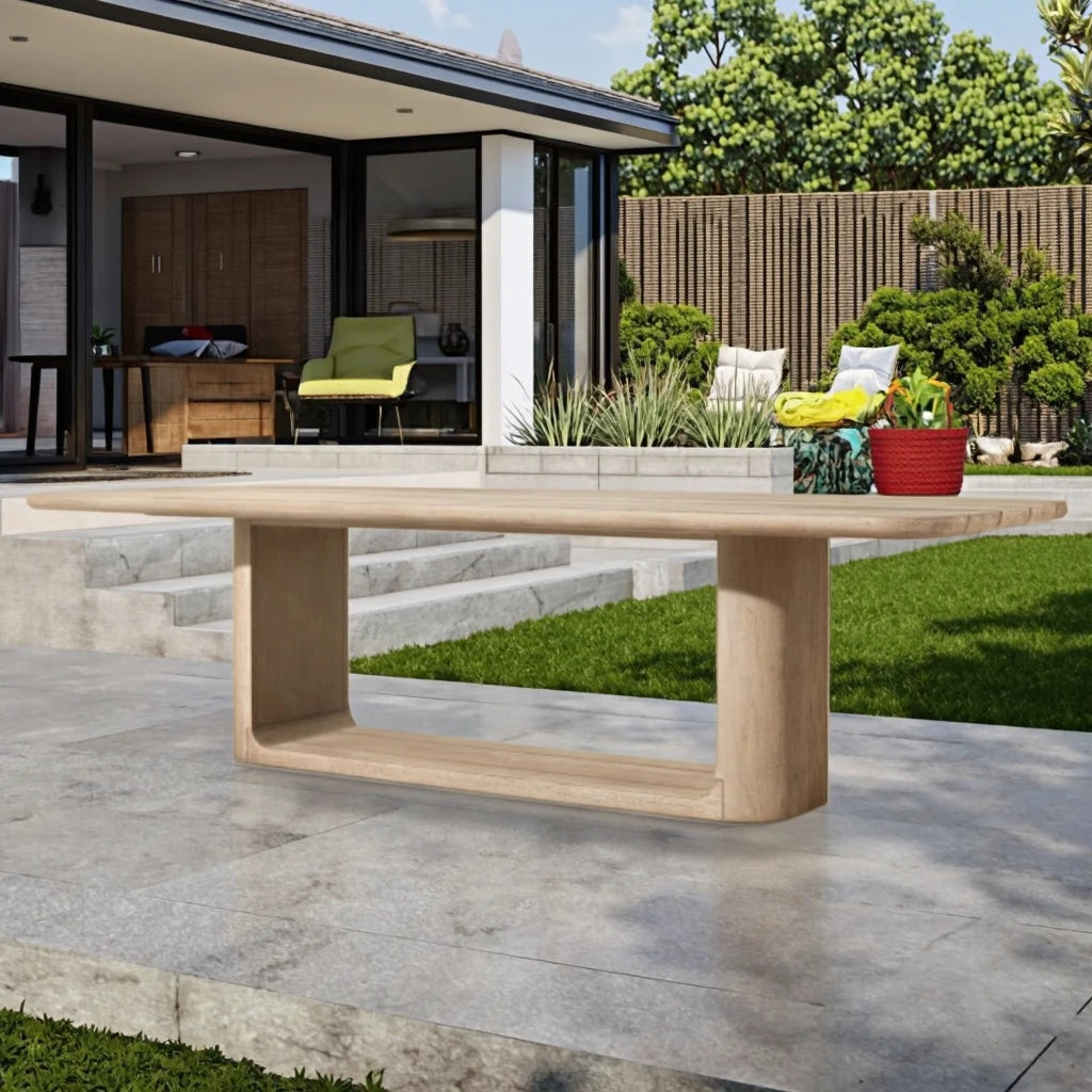 Luxury Solid Teak Dining Table Rectangle Alfresco Outdoor Living Australia