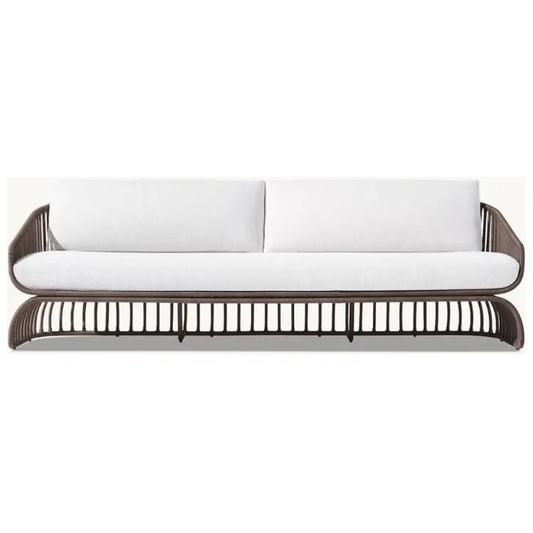 Curved Rope Woven Outdoor Sofa Aluminum Frame Alfresco Outdoor Living Australia