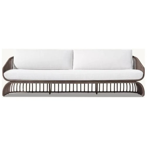 Curved Rope Woven Outdoor Sofa Aluminum Frame Alfresco Outdoor Living Australia