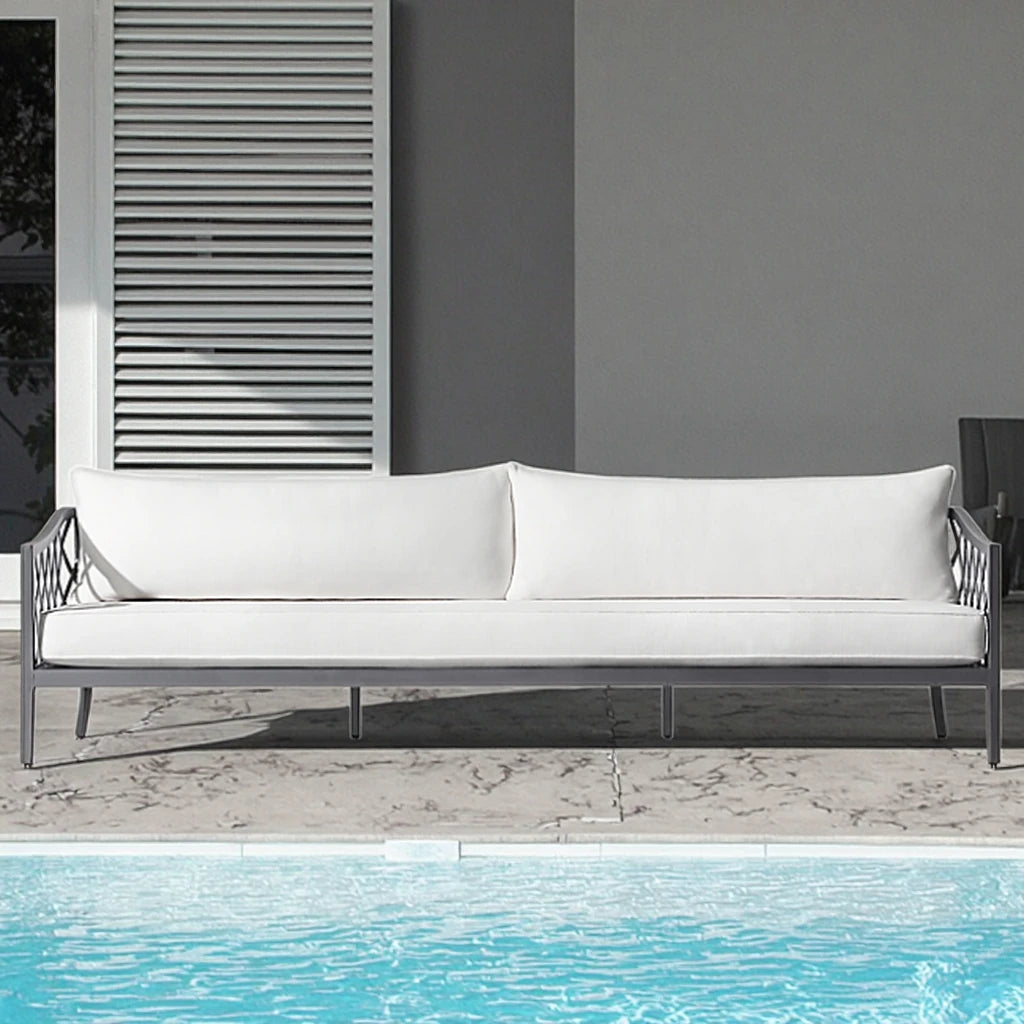 Designer Outdoor Sofa Metal Contemporary Deep Seat Alfresco Outdoor Living Australia