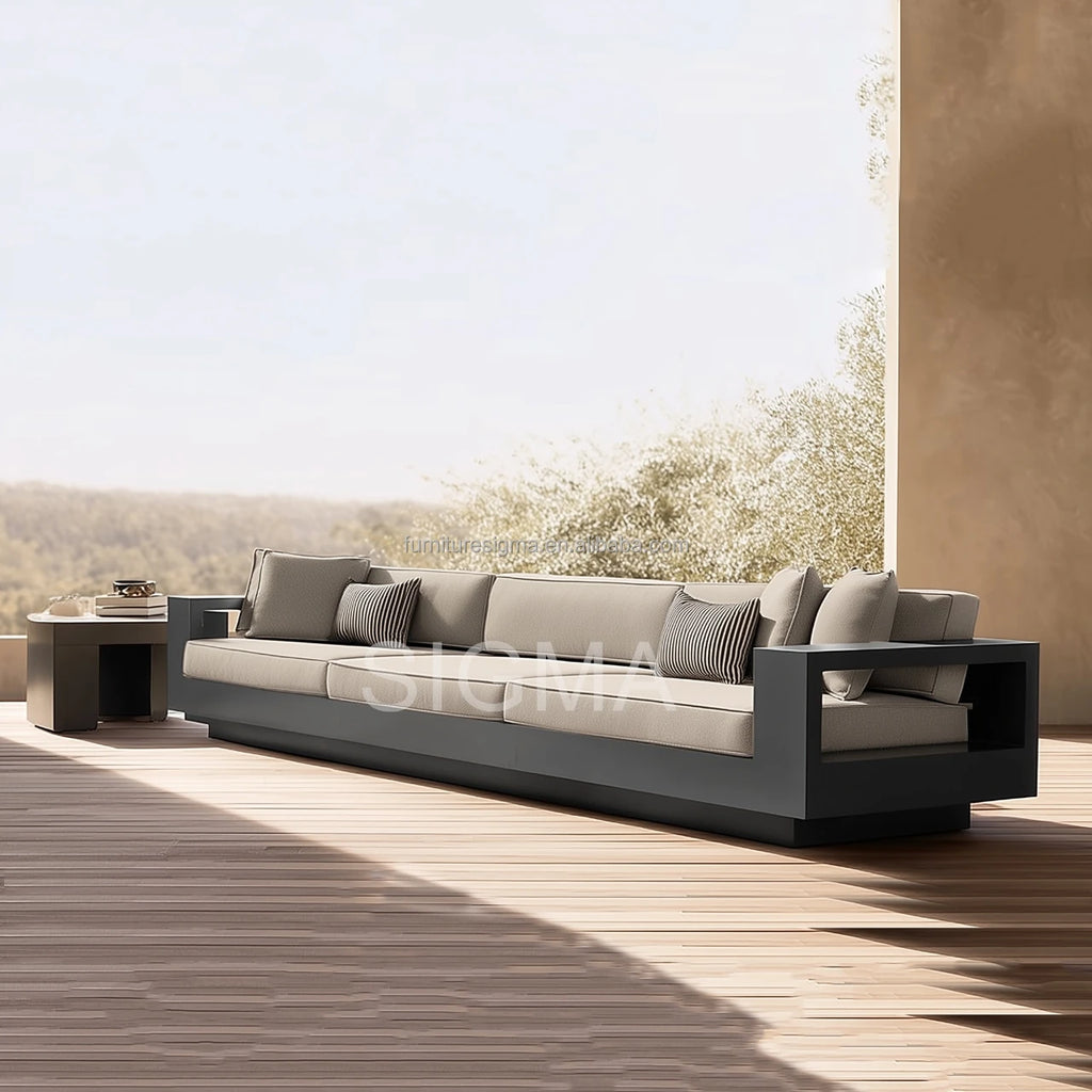 Custom Aluminum Sofa Set Contemporary Modular Alfresco Outdoor Living Australia