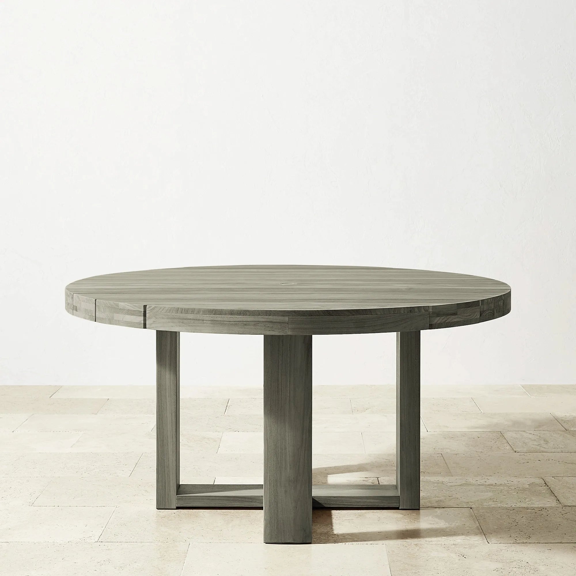 Custom Teak Dining Table Round Solid Wood Alfresco Outdoor Living Australia