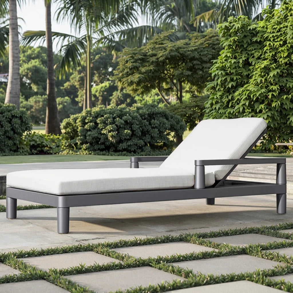 Designer Aluminium Sun Lounger Sculptural Alfresco Outdoor Living Australia