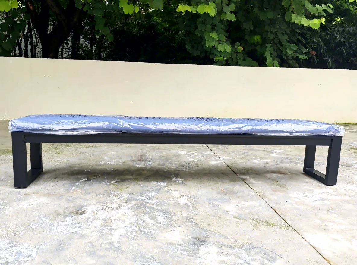 Durable Aluminum Long Bench Contemporary Outdoor Seating Alfresco Outdoor Living Australia
