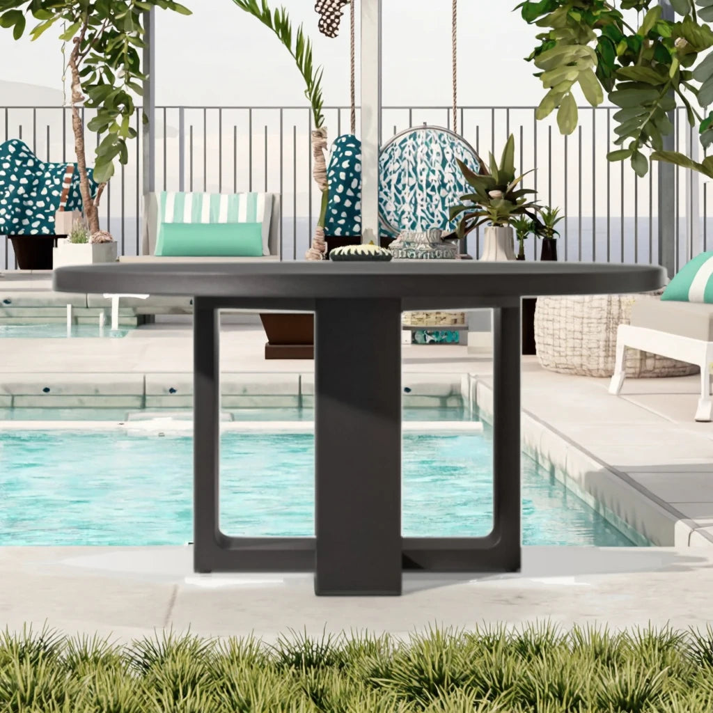 Designer Outdoor Furniture Round Table Minimalist Alfresco Outdoor Living Australia