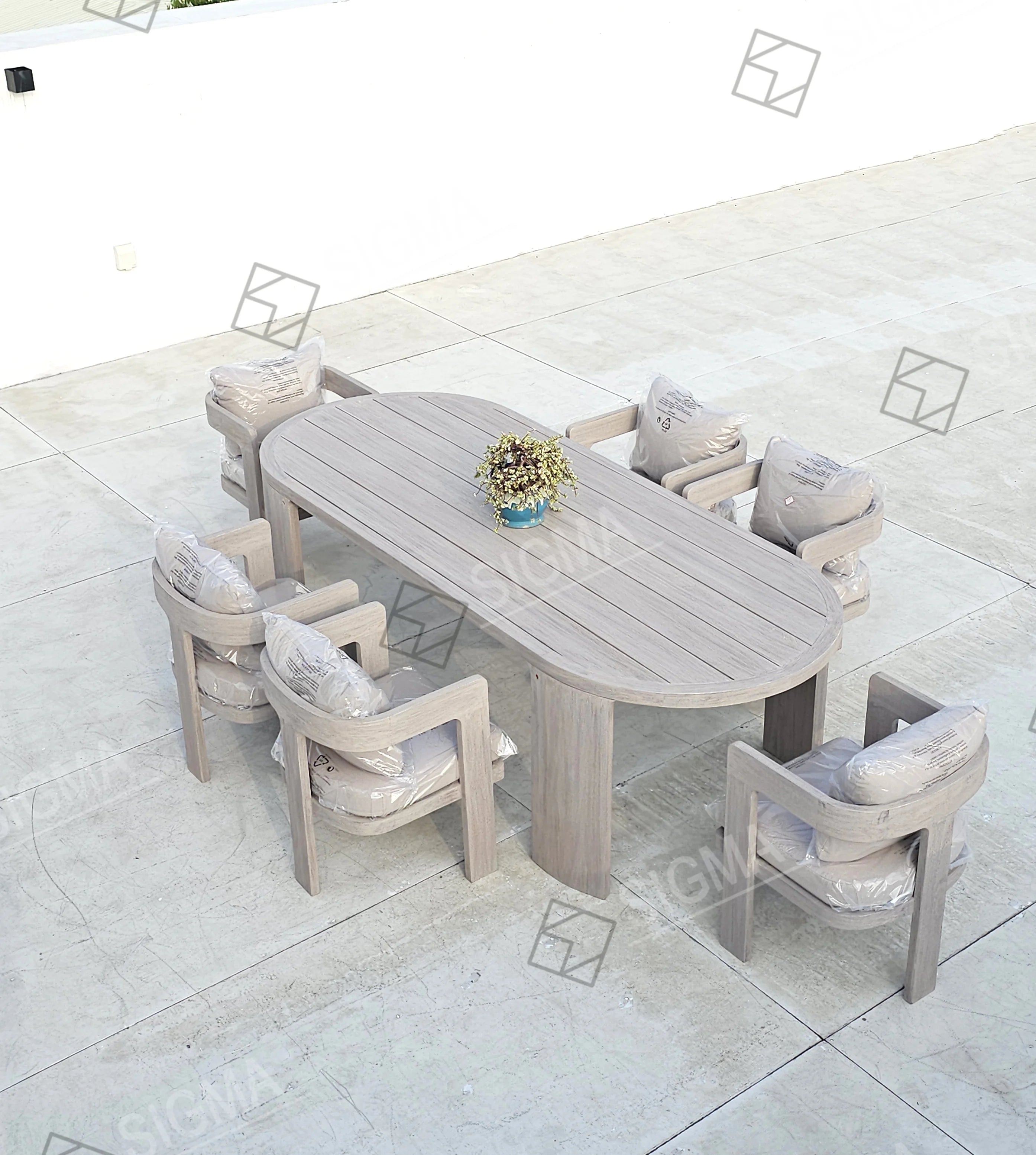 Custom Outdoor Dining Set Oval Handcrafted Alfresco Outdoor Living Australia
