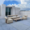 Custom Modular Teak Sofa Set Contemporary Alfresco Outdoor Living Australia