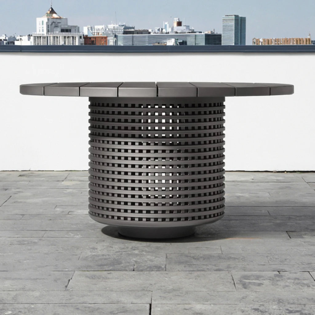 Custom Outdoor Dining Table Round Aluminium Alfresco Outdoor Living Australia