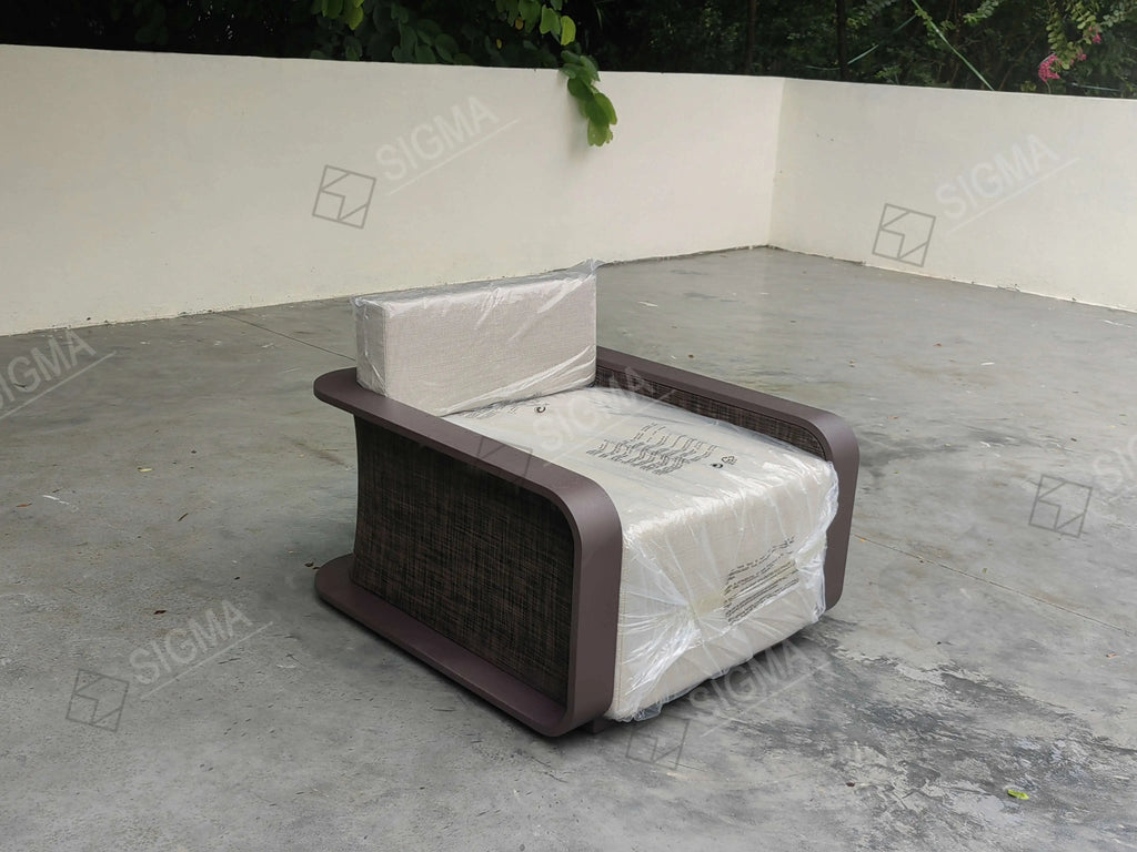 Outdoor Aluminum Single Sofa Contemporary Architectural Alfresco Outdoor Living Australia