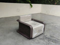 Outdoor Aluminum Single Sofa Contemporary Architectural Alfresco Outdoor Living Australia