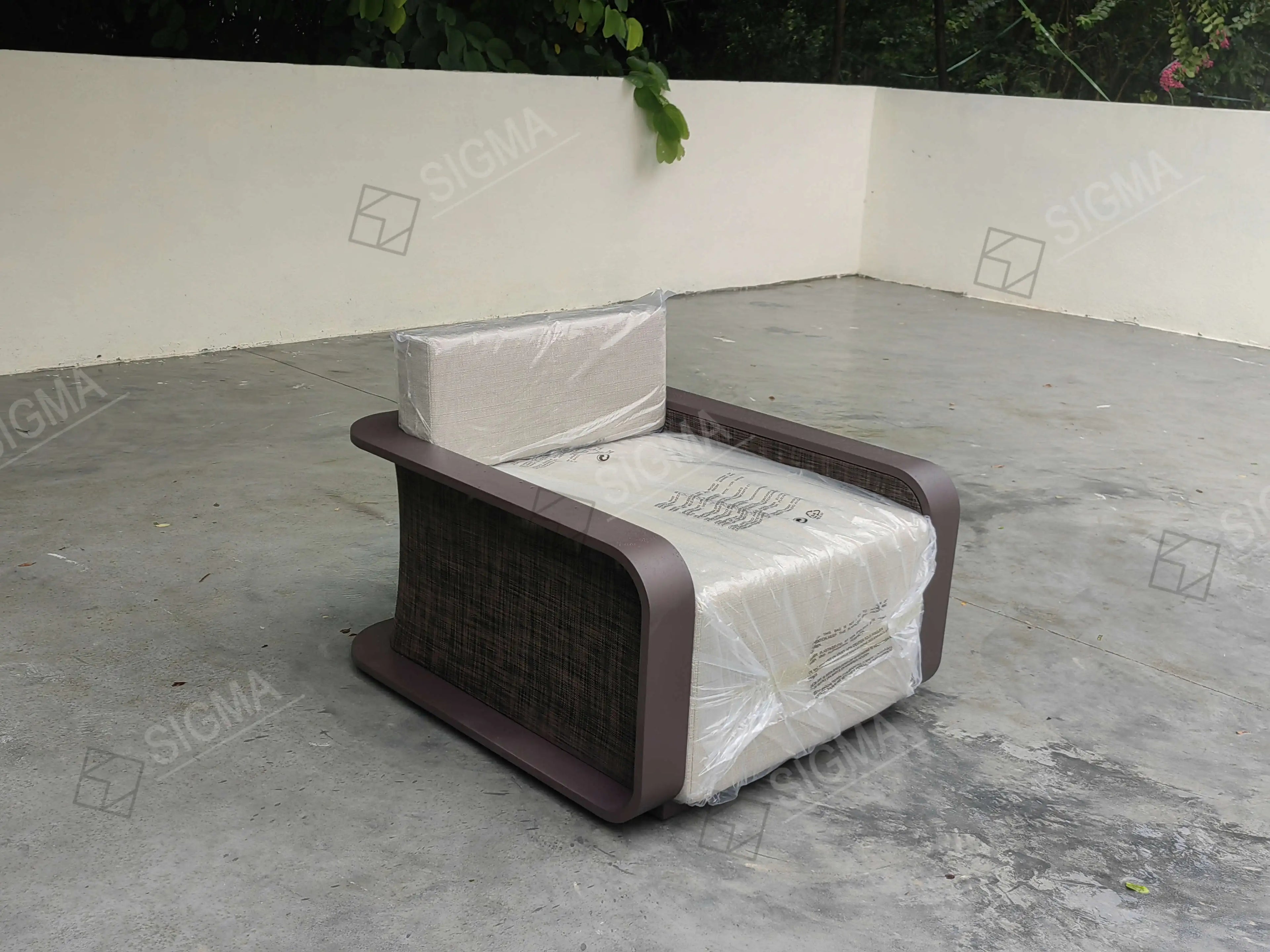 Outdoor Aluminum Single Sofa Contemporary Architectural Alfresco Outdoor Living Australia