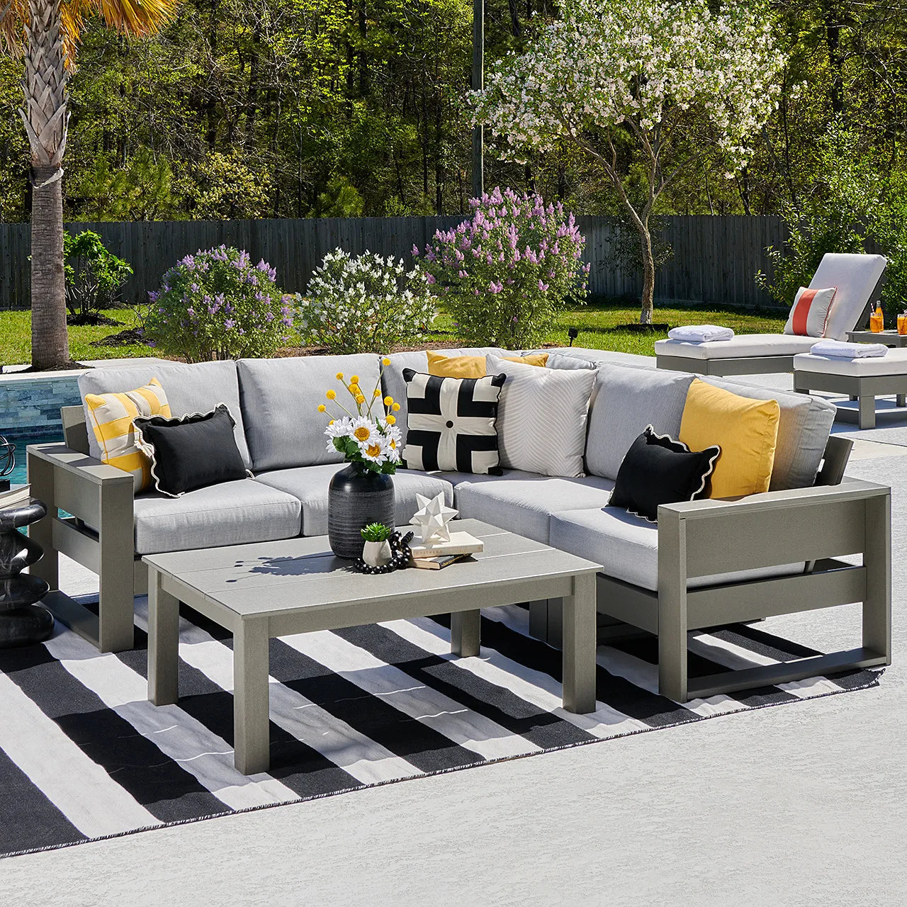 Outdoor Sectional Sofa Modular Aluminum Alfresco Outdoor Living Australia