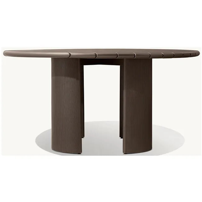 Custom Outdoor Round Dining Table Aluminium Finish Alfresco Outdoor Living Australia