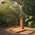 Modern Outdoor Sauna with Shower Column Sculptural Alfresco Outdoor Living Australia