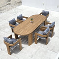 Teak 6-Seater Dining Set Designer Outdoor Furniture Alfresco Outdoor Living Australia