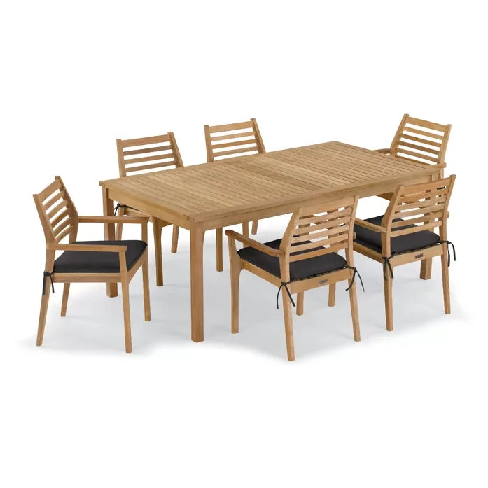 Custom Outdoor Dining Set 6 Seater Teak Classic Solid Wood Alfresco Outdoor Living Australia