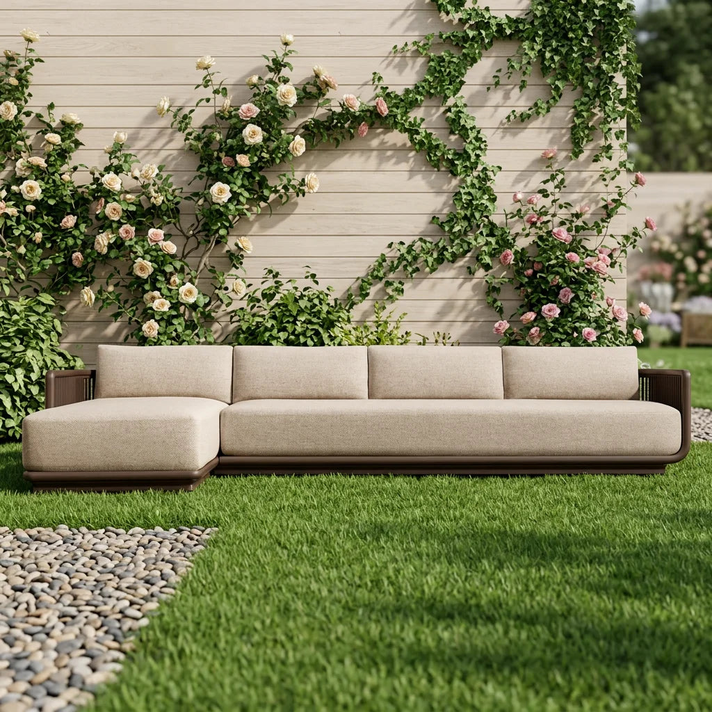 Custom Outdoor Sectional Sofa, Rope Weave, Alfresco Outdoor Living Australia