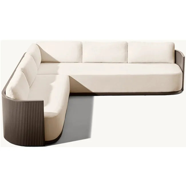 L-Shape Sectional Garden Sofa Set Modern Architectural Alfresco Outdoor Living Australia