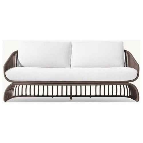 Curved Rope Woven Outdoor Sofa Aluminum Frame Alfresco Outdoor Living Australia