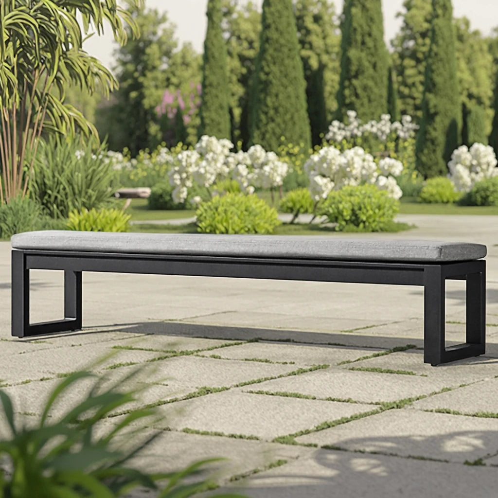 Custom Outdoor Furniture Aluminum Bench Seat Minimalist Alfresco Outdoor Living Australia