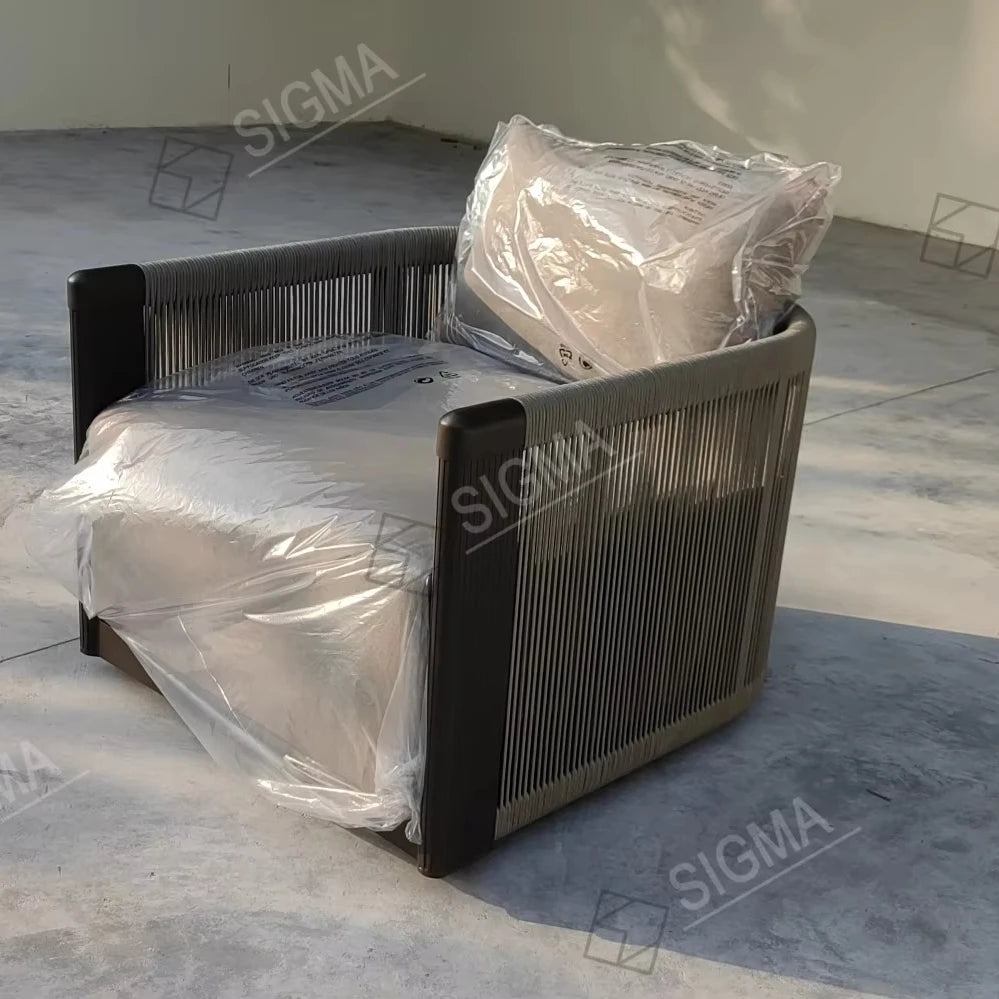 Modular Aluminum Outdoor Sofa Set Contemporary Alfresco Living