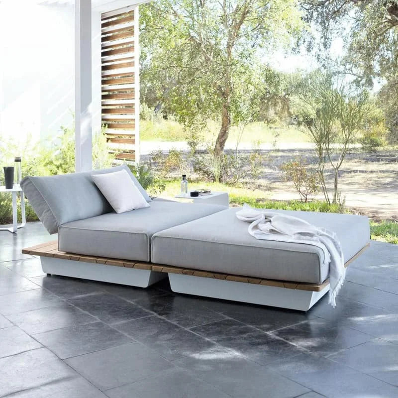 Custom Outdoor Daybed Teak and Aluminium Alfresco Outdoor Living Australia