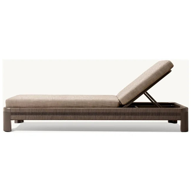 Contemporary Aluminum Sun Lounger Adjustable Alfresco Outdoor Living