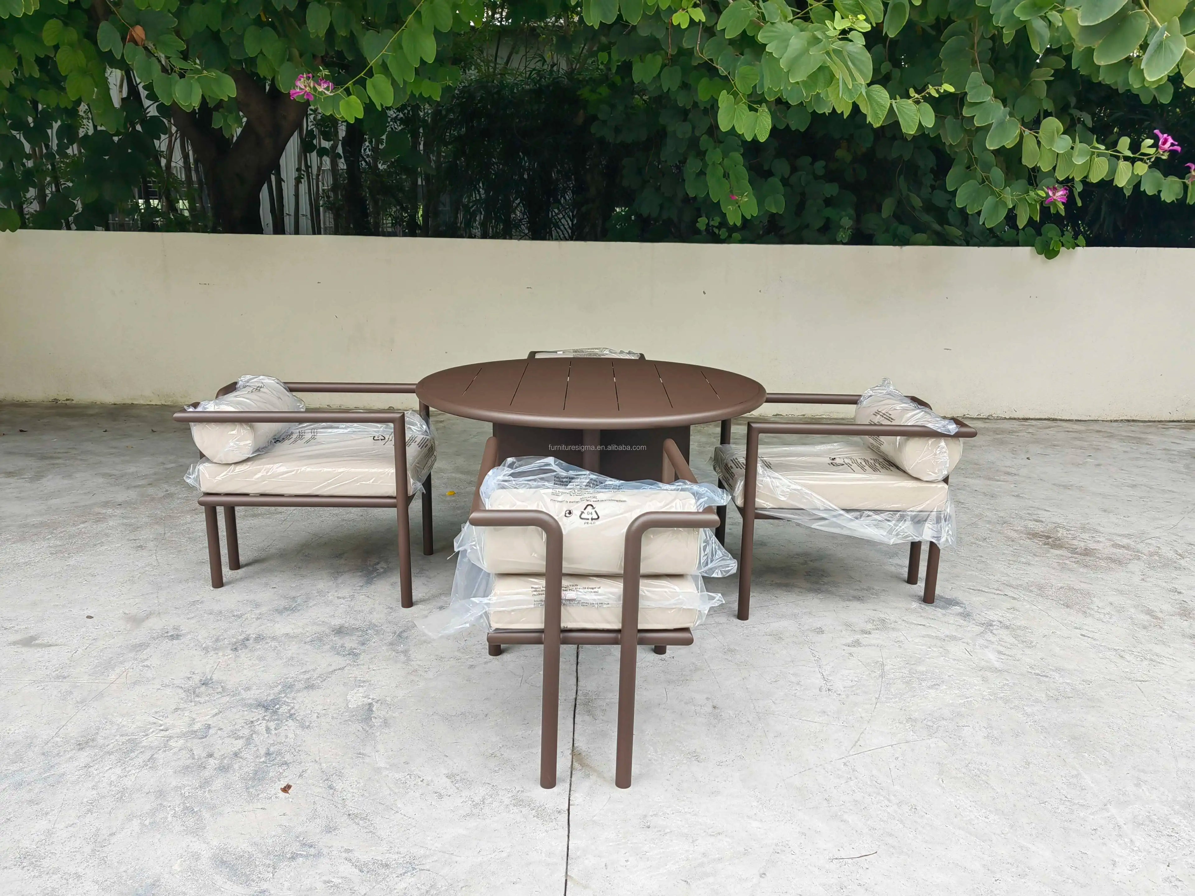 Designer Outdoor Furniture Dining Set Contemporary All-Weather Alfresco Outdoor Living Australia