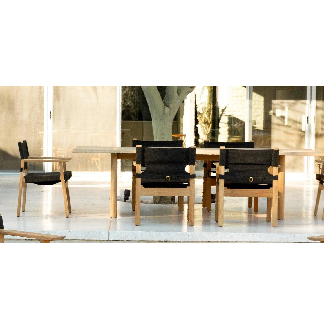 Teak Dining Set Rectangular Table Contemporary Alfresco Outdoor Living Australia