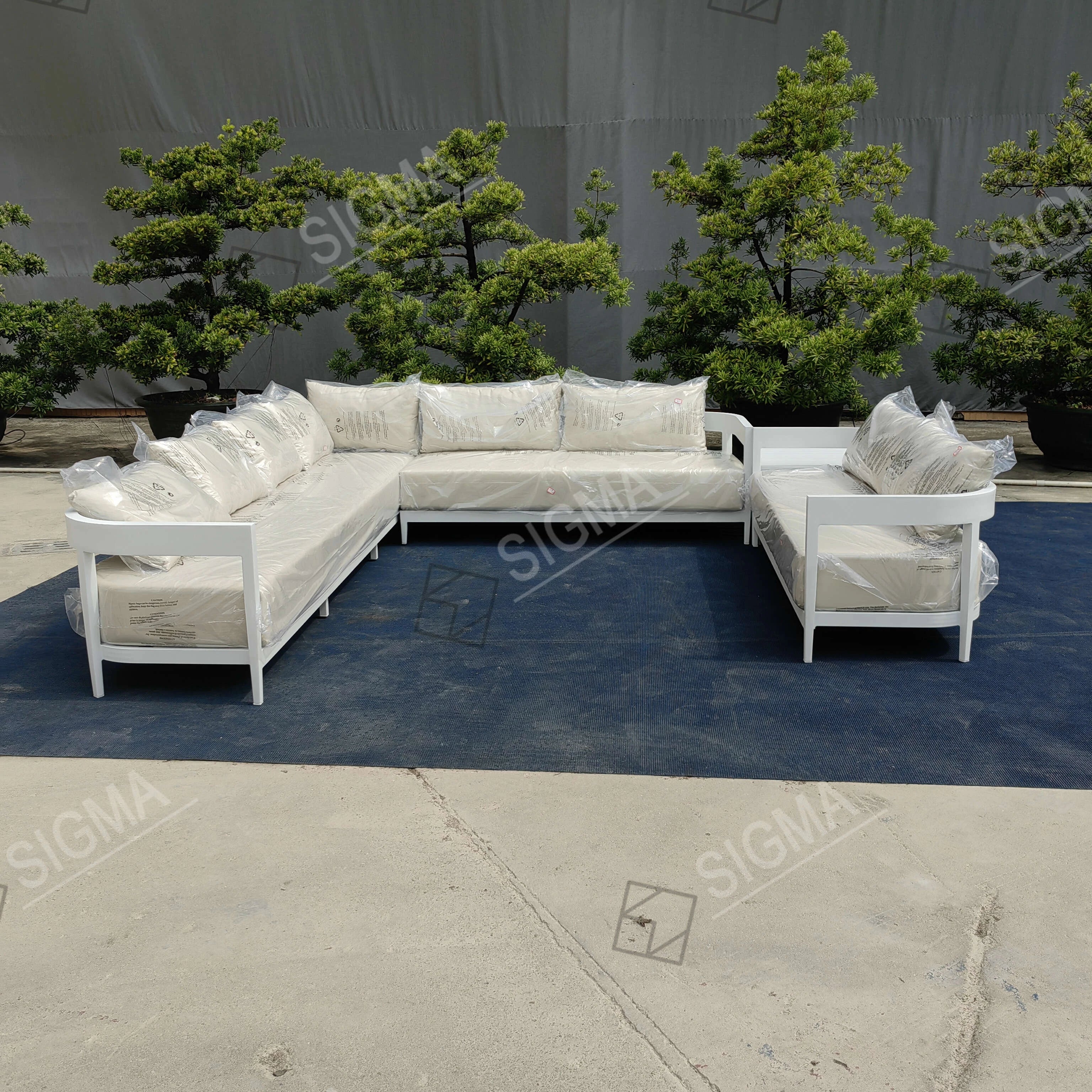 Outdoor Sectional Sofa Contemporary Aluminum Alfresco Outdoor Living Australia