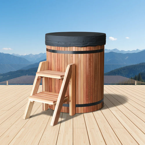 Custom Cold Plunge Tub Modern Red Cedar Alfresco Outdoor Living Australia