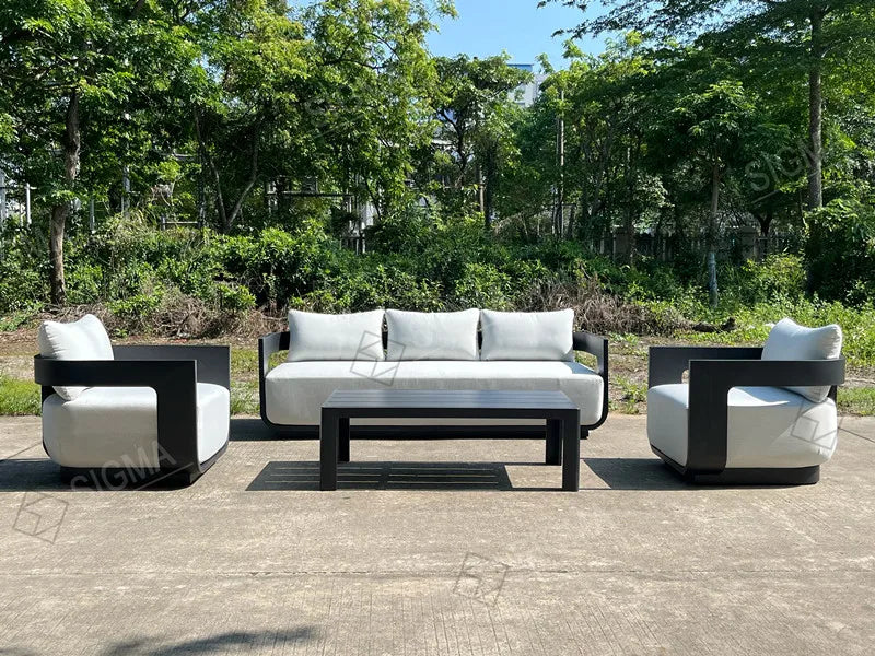 Custom Aluminium Lounge Set Modern Architectural Alfresco Living Australia