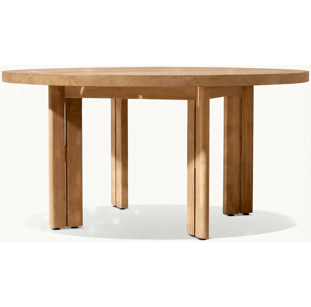 Custom Teak Dining Table Hollow-out Leg Alfresco Outdoor Living Australia