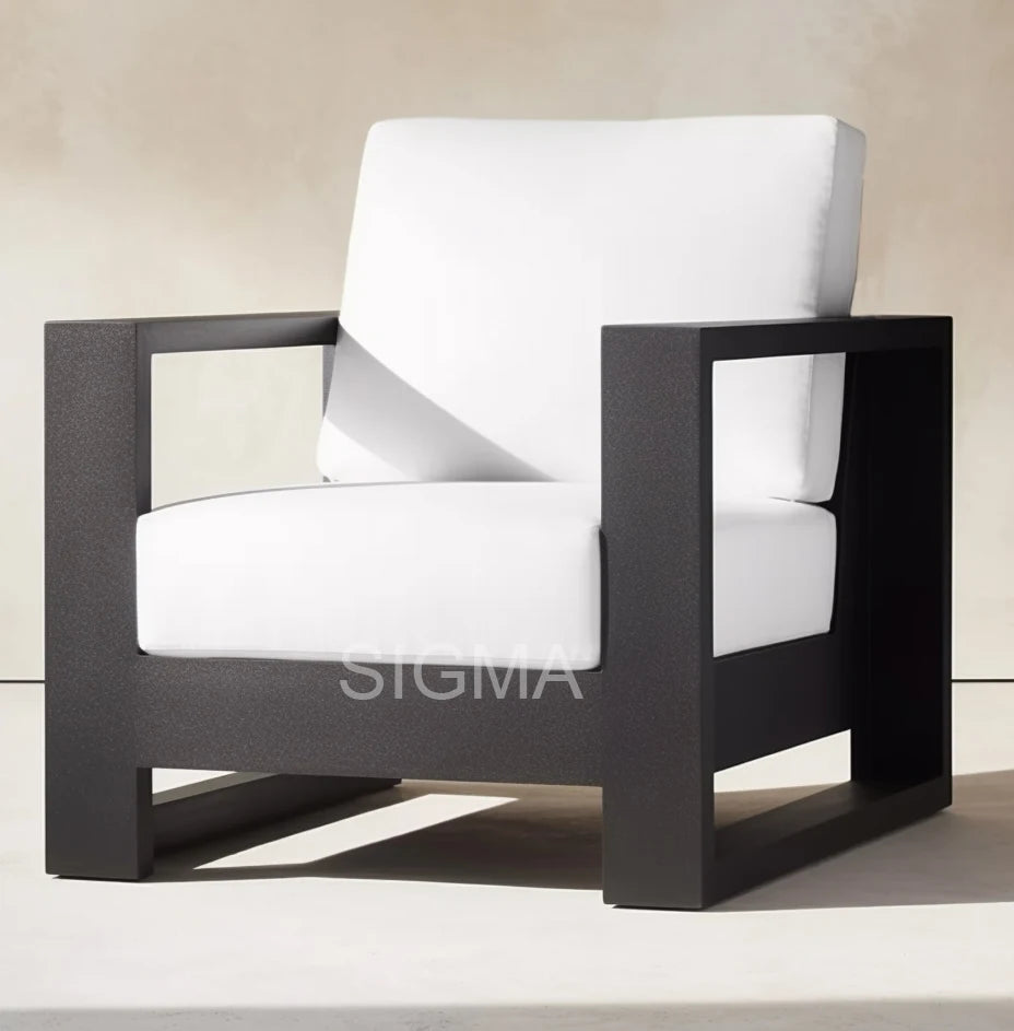 Custom Outdoor Furniture Lounge Sofa Modern Aluminum Alfresco Outdoor Living