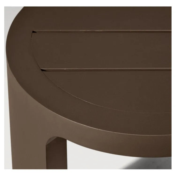 Designer Outdoor Side Table Round White Alfresco Outdoor Living Australia