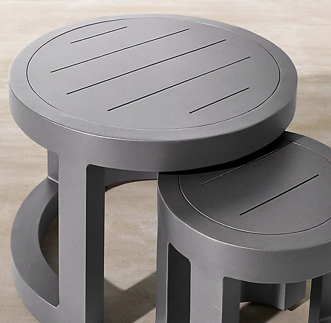 Designer Outdoor Side Table Minimalist Aluminum Alfresco Outdoor Living Australia