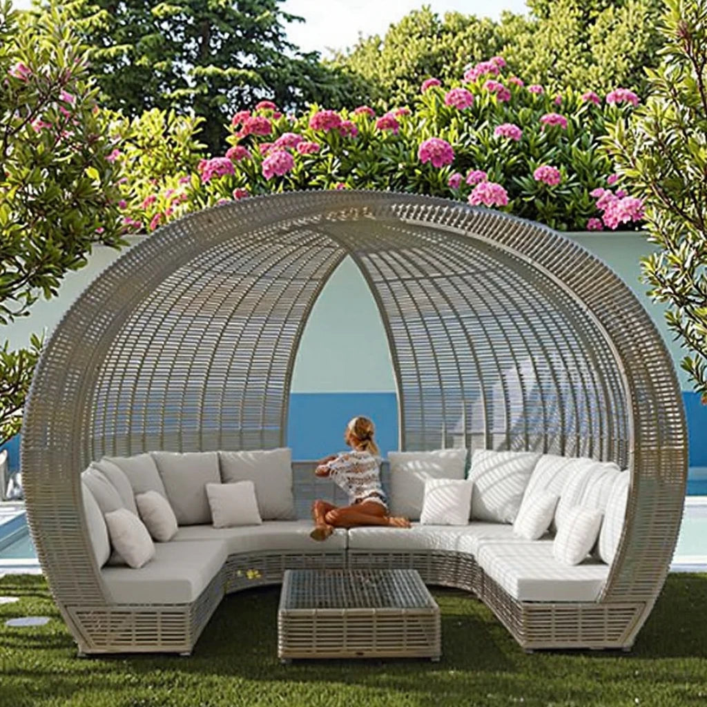 Bird Nest Rattan Daybed Designer Outdoor Furniture Alfresco Outdoor Living Australia
