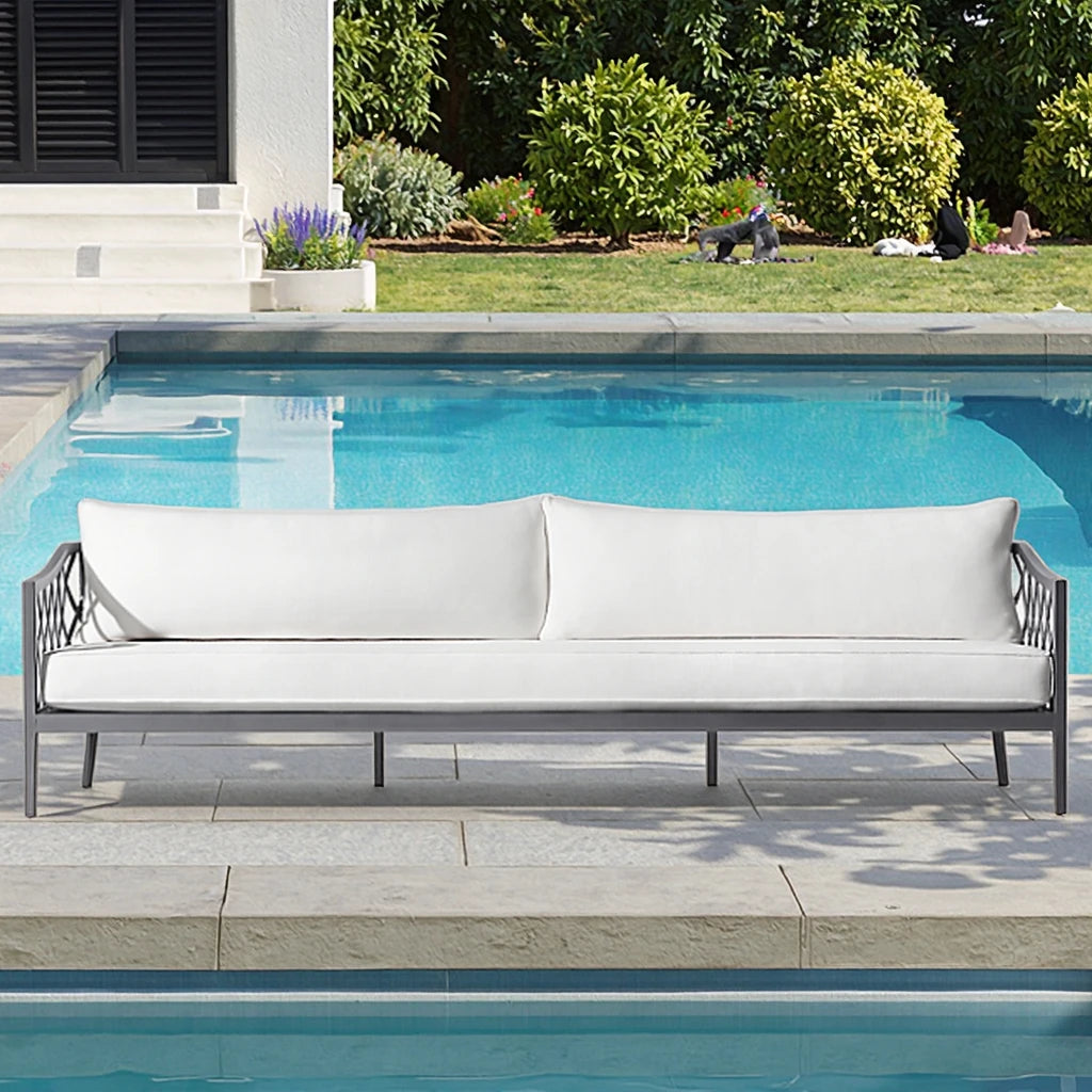 Designer Outdoor Sofa Metal Contemporary Deep Seat Alfresco Outdoor Living Australia