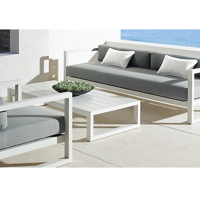 Modern Outdoor Modular Sofa Set White Aluminum Alfresco Outdoor Living Australia
