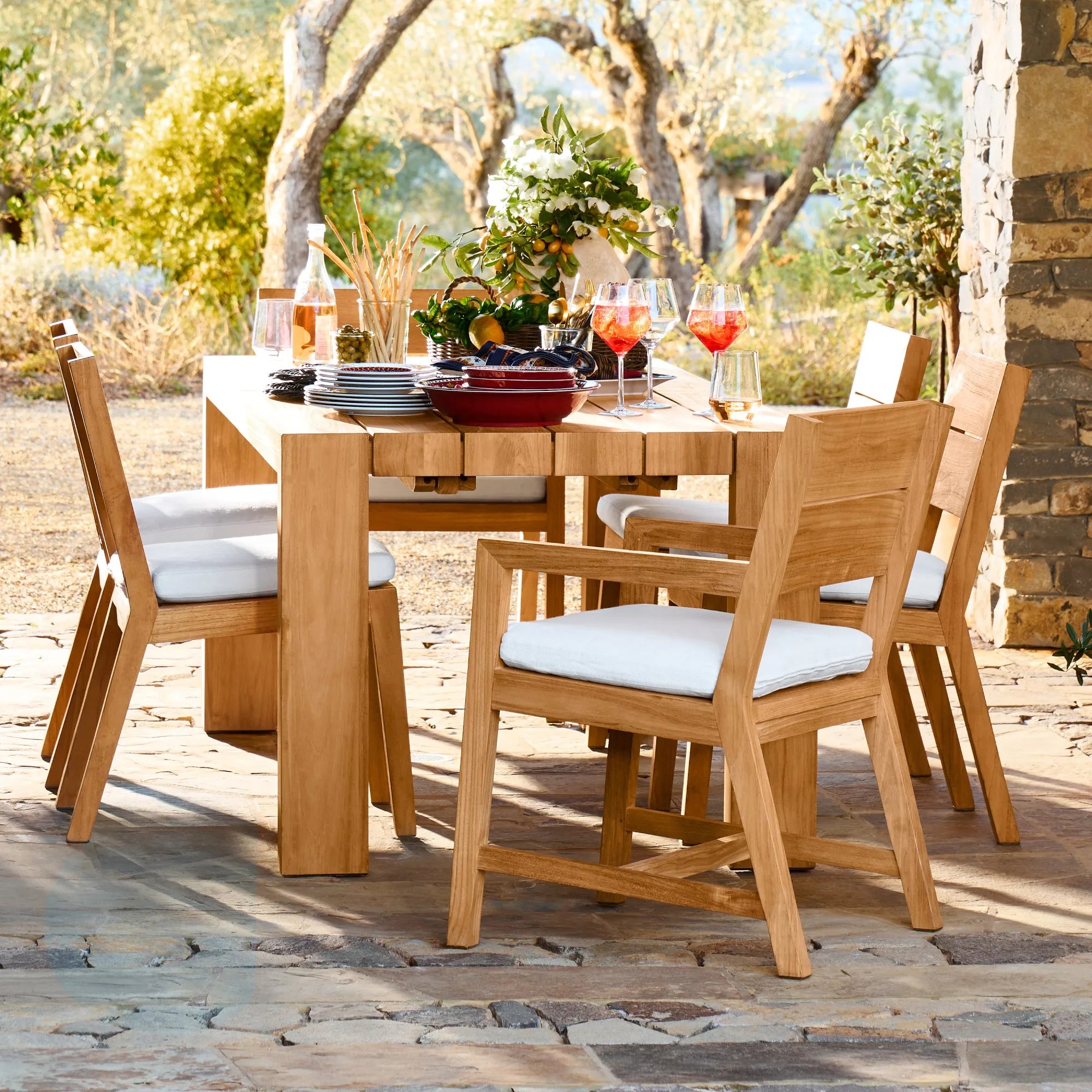 Custom Teak Outdoor Dining Set Wide Alfresco Outdoor Living Australia