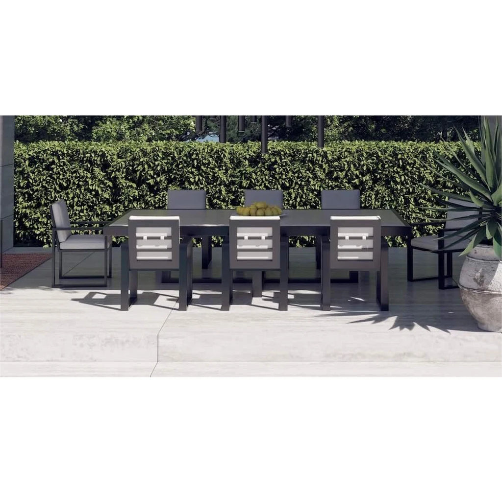 8-Seater Aluminium Dining Table Contemporary Sculptural Alfresco Outdoor Living Australia